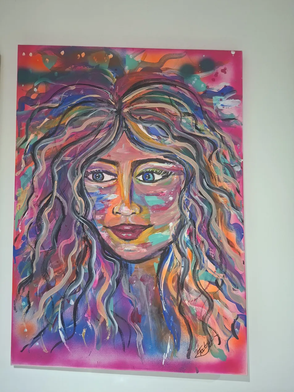 The Fashion Icon — neon pink portrait